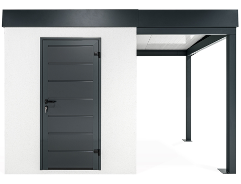 GARDEON® Gartenhaus mit Türen und überdachtem Bereich