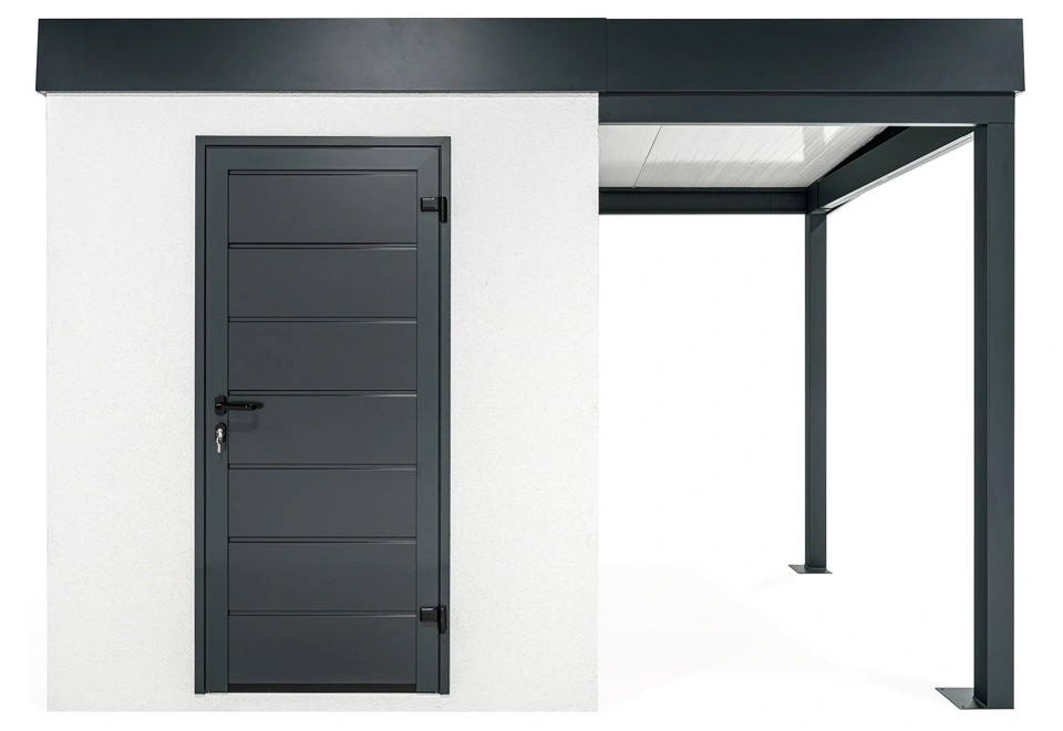 GARDEON® Gartenhaus mit Türen und überdachtem Bereich