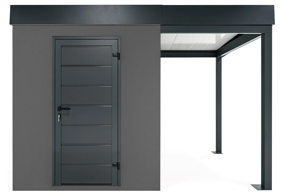 GARDEON® Gartenhaus mit Türen und überdachtem Bereich