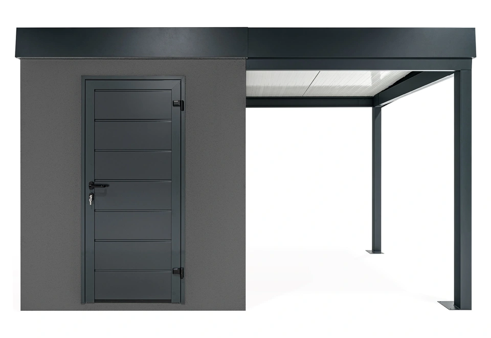 GARDEON® Gartenhaus mit Türen und überdachtem Bereich