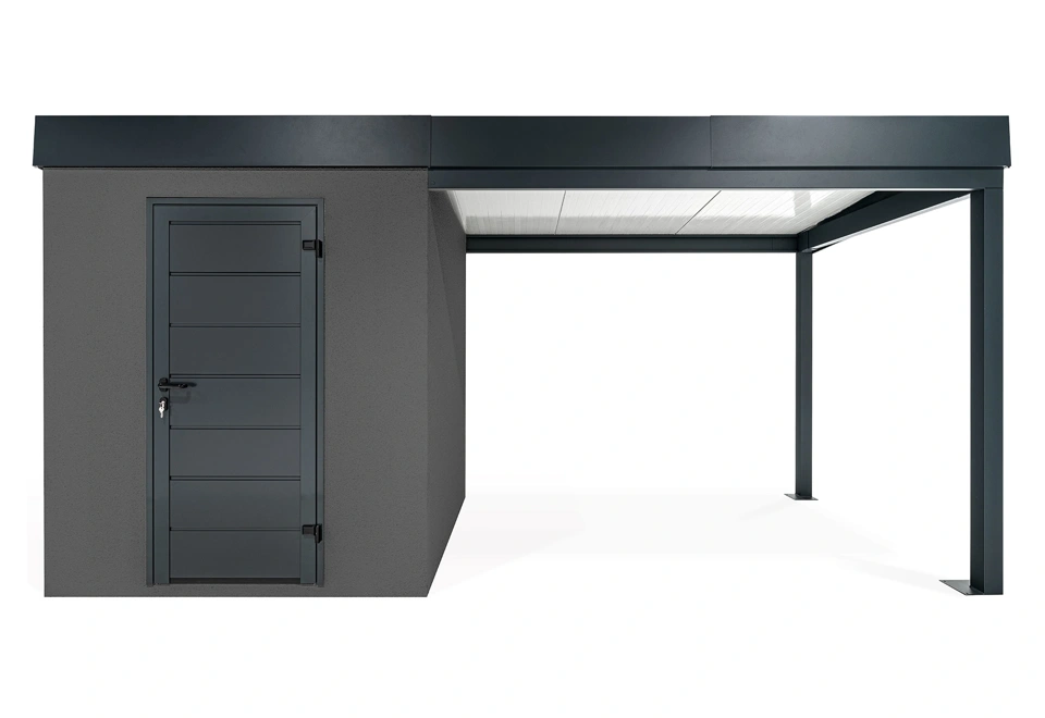 GARDEON® Gartenhaus mit Türen und überdachtem Bereich