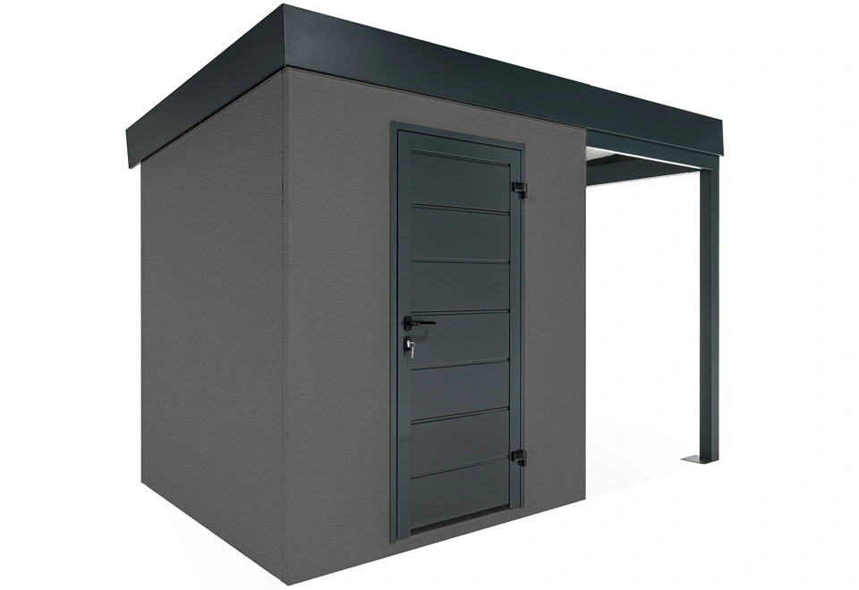 GARDEON® Gartenhaus mit Türen und überdachtem Bereich