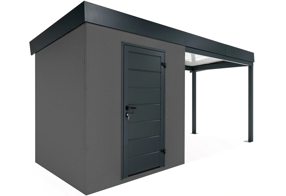 GARDEON® Gartenhaus mit Türen und überdachtem Bereich