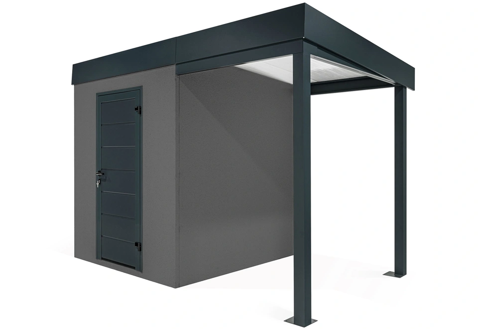 GARDEON® Gartenhaus mit Türen und überdachtem Bereich