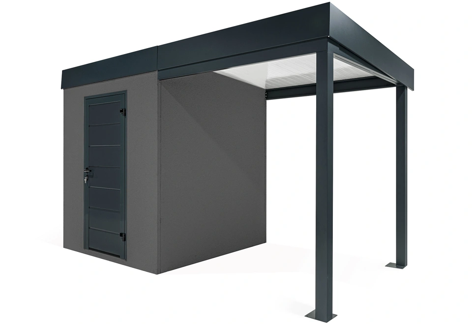 GARDEON® Gartenhaus mit Türen und überdachtem Bereich