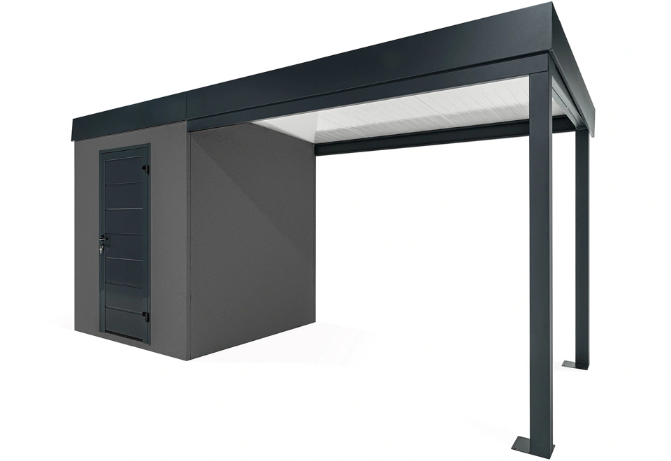 GARDEON® Gartenhaus mit Türen und überdachtem Bereich