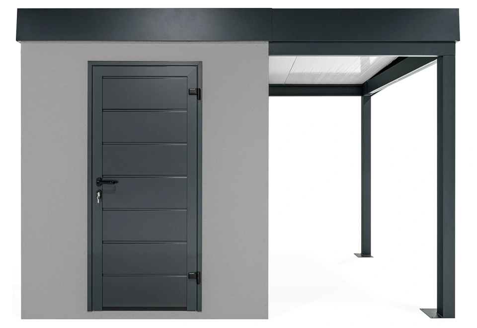 GARDEON® Gartenhaus mit Türen und überdachtem Bereich