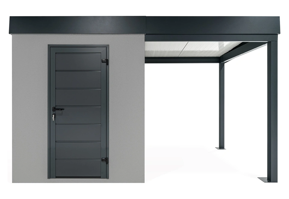 GARDEON® Gartenhaus mit Türen und überdachtem Bereich