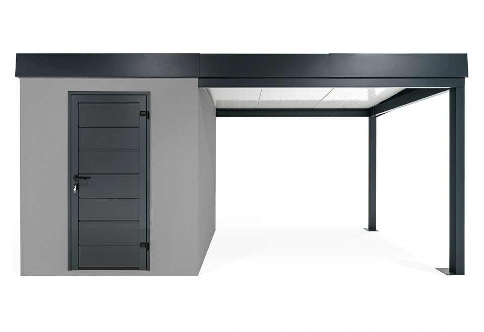 GARDEON® Gartenhaus mit Türen und überdachtem Bereich