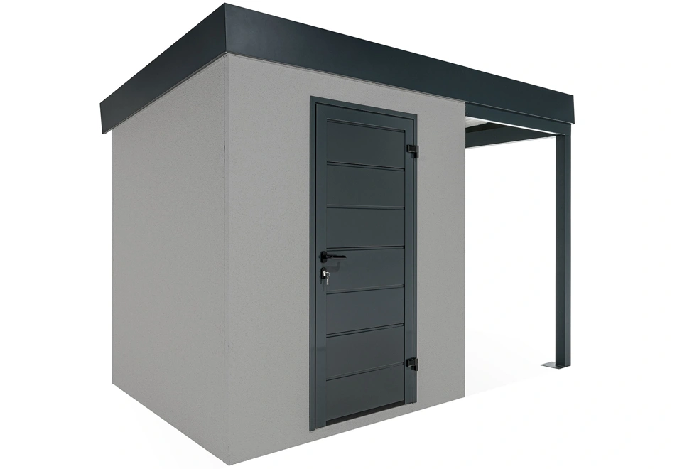 GARDEON® Gartenhaus mit Türen und überdachtem Bereich