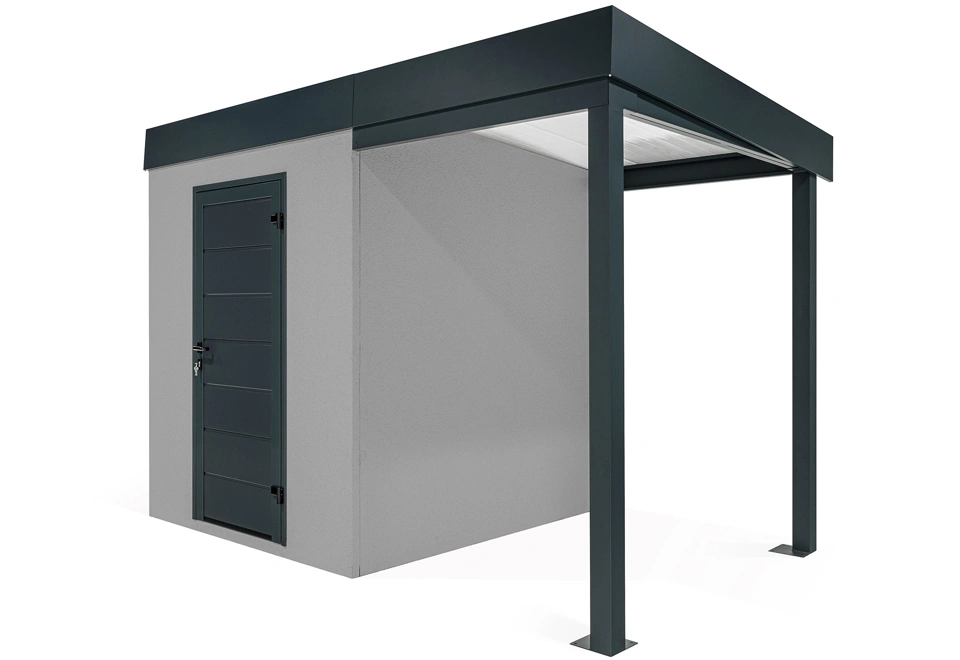 GARDEON® Gartenhaus mit Türen und überdachtem Bereich