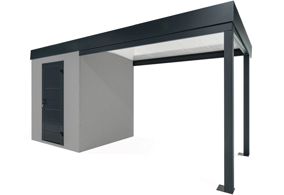 GARDEON® Gartenhaus mit Türen und überdachtem Bereich