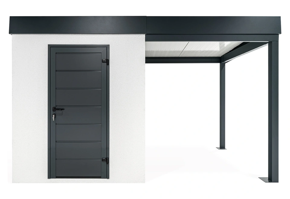 GARDEON® Gartenhaus mit Türen und überdachtem Bereich