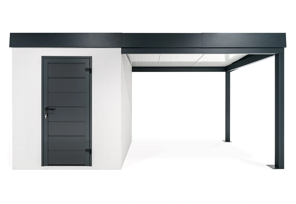 GARDEON® Gartenhaus mit Türen und überdachtem Bereich