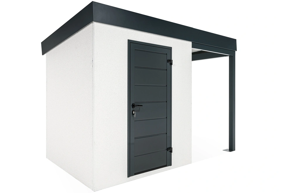 GARDEON® Gartenhaus mit Türen und überdachtem Bereich