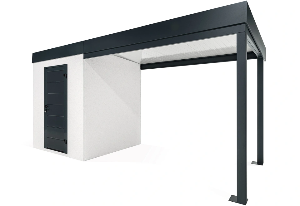 GARDEON® Gartenhaus mit Türen und überdachtem Bereich