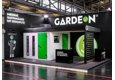 GARDEON® Gartenhaus mit zwei Türen, Fenster, zwei Lichtbänder und überdachtem Bereich