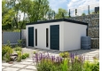 GARDEON® Gartenhaus mit zwei Türen und zwei Lichtbänder