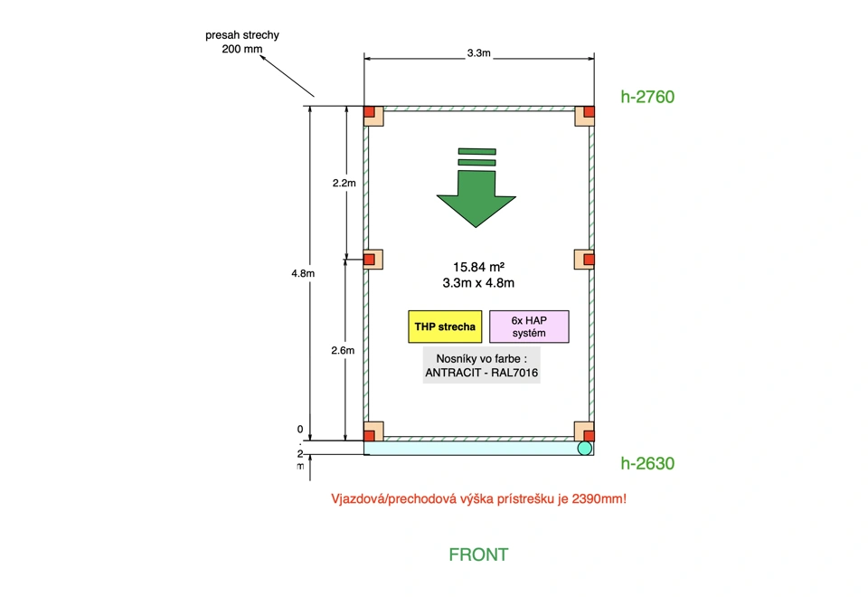 GARDEON® Hochcarport - für ein Auto