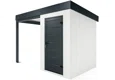 GARDEON® Mini-Gartenhaus mit Hörmann-Türen und überdachtem Bereich