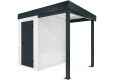GARDEON® Mini-Gartenhaus mit Hörmann-Türen und überdachtem Bereich